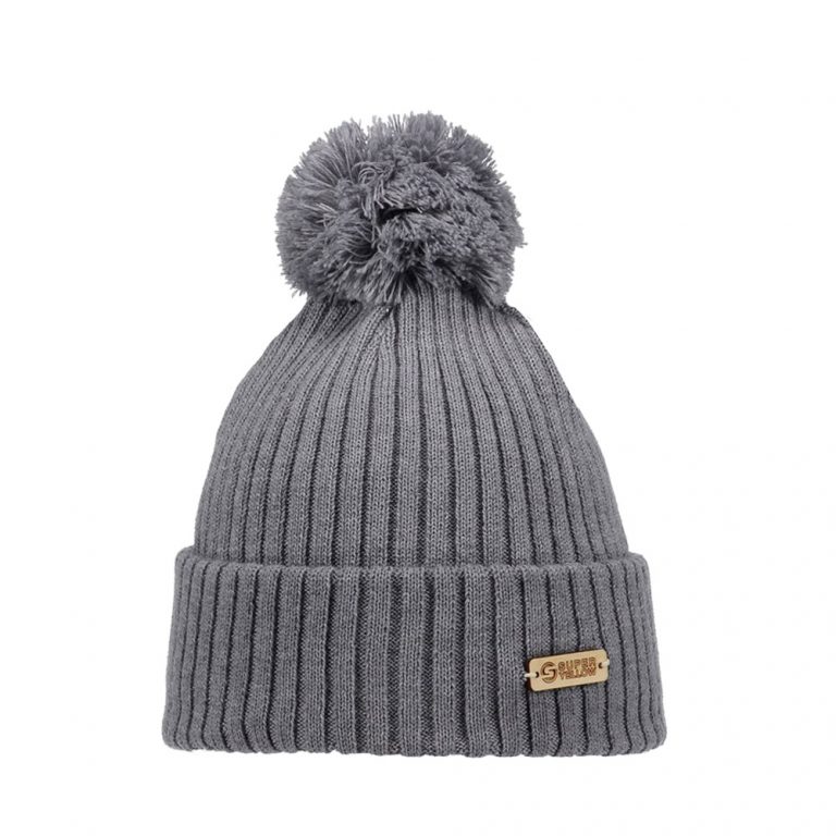 Superyellow Kide Beanie Light Grey