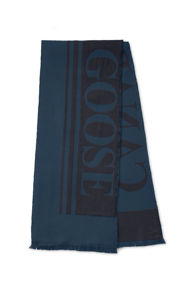 Canada Goose Woven Logo Scarf Navy