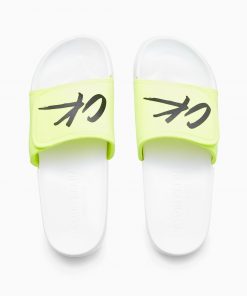 calvin Klein Velcro Slide White
