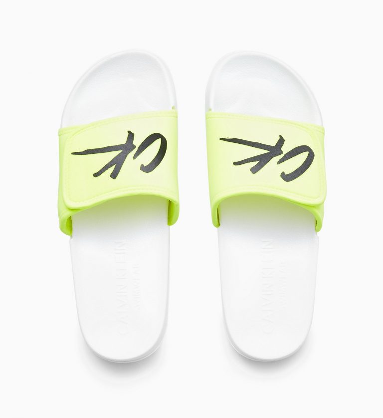 Calvin Klein Velcro Slide White