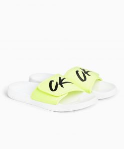 calvin Klein Velcro Slide White