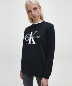 Calvin Klein Monogram Logo Sweatshirt Black