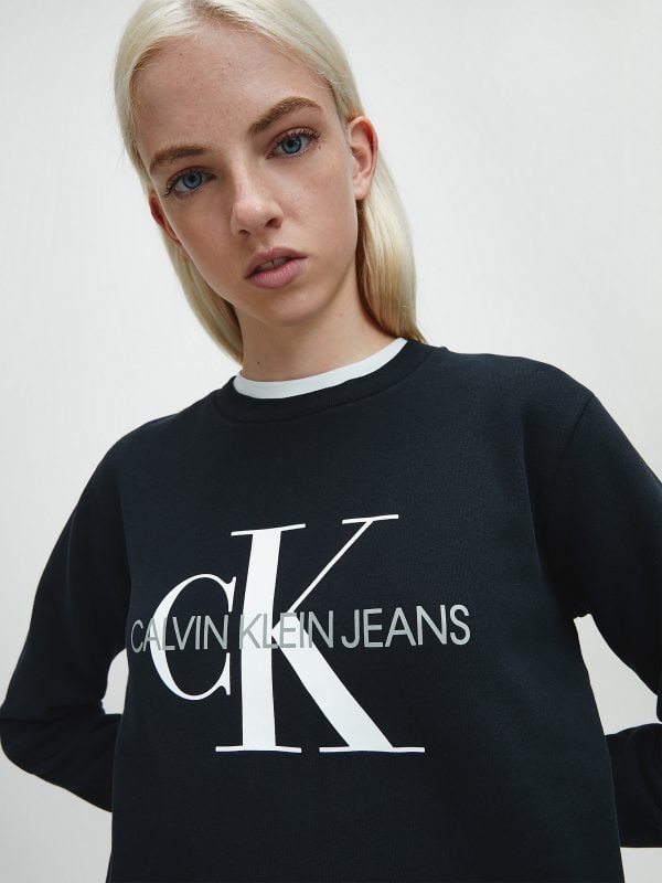 Calvin Klein Monogram Logo Sweatshirt Black