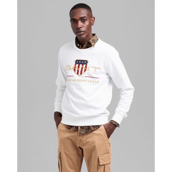 Gant Archive Shield C-Neck Eggshell