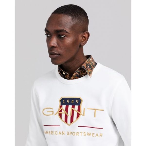 Gant Archive Shield C-Neck Eggshell