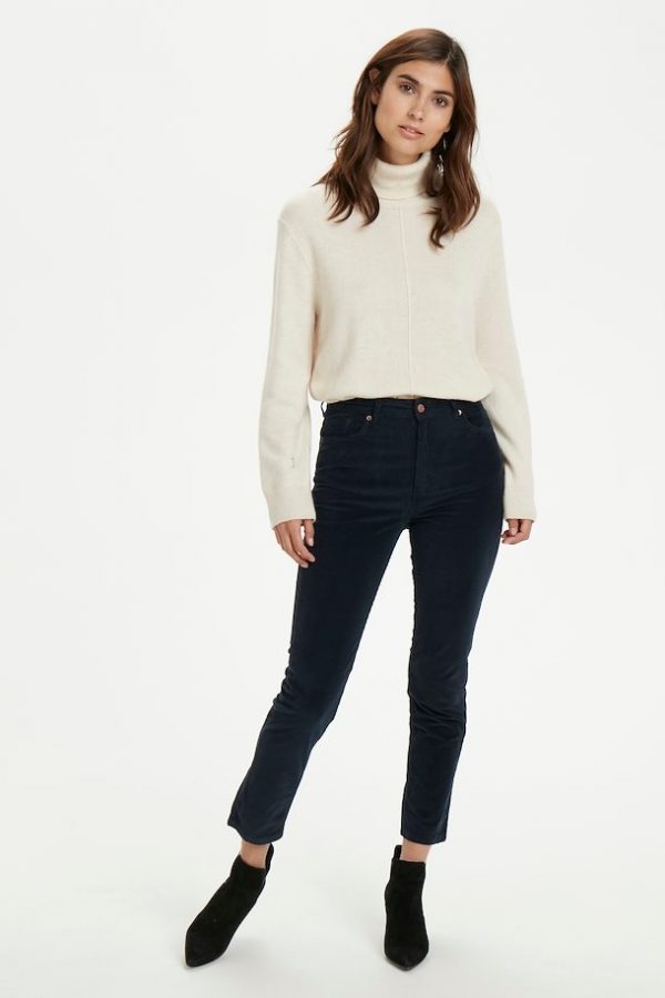 Part Two Silvia Velvet Pants Dark Navy