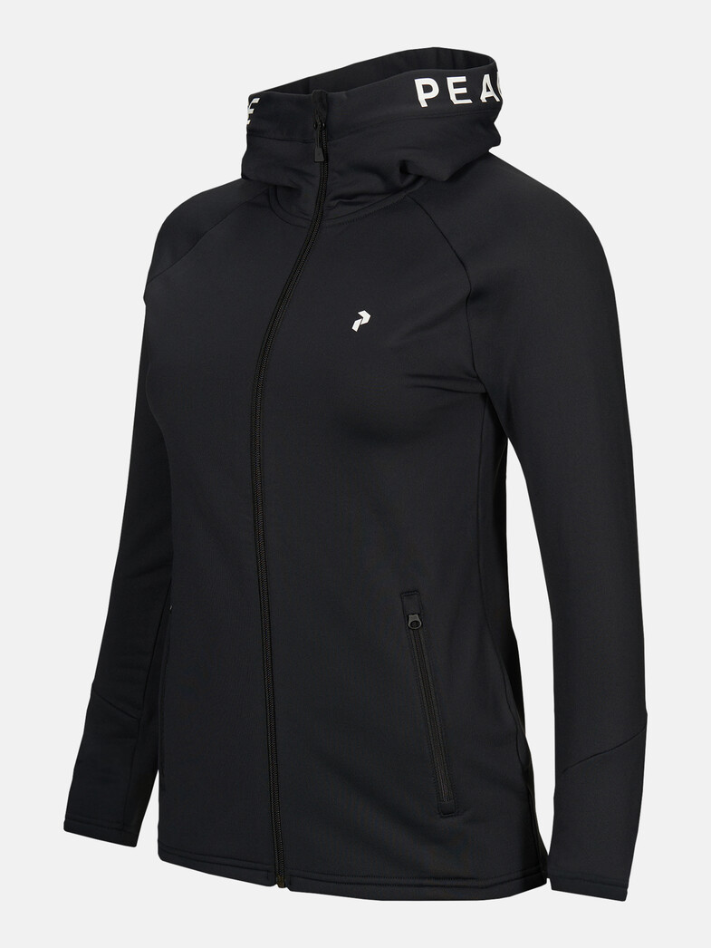 Peak Performance Rider Zip Hood Women Black Aukia