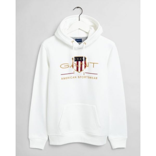Gant Archive Shield Hoodie Eggshell