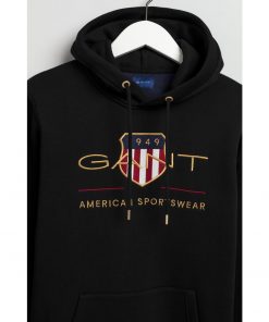 Gant Archive Shield Hoodie Black