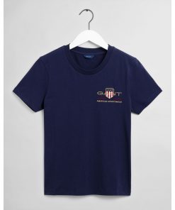 Gant Woman Archive Shield T-shirt Evening Blue