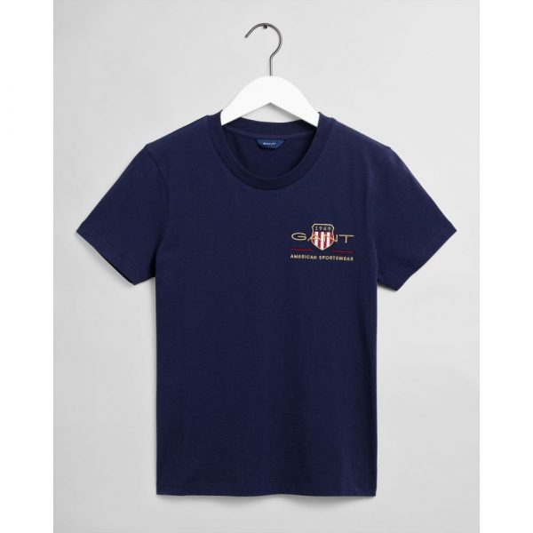 Gant Woman Archive Shield T-shirt Evening Blue