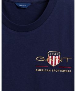 Gant Woman Archive Shield T-shirt Evening Blue