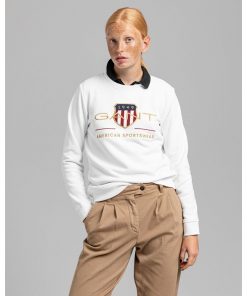 Gant Woman Archive Shield C-Neck Eggshell