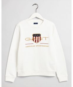 Gant Woman Archive Shield C-Neck Eggshell