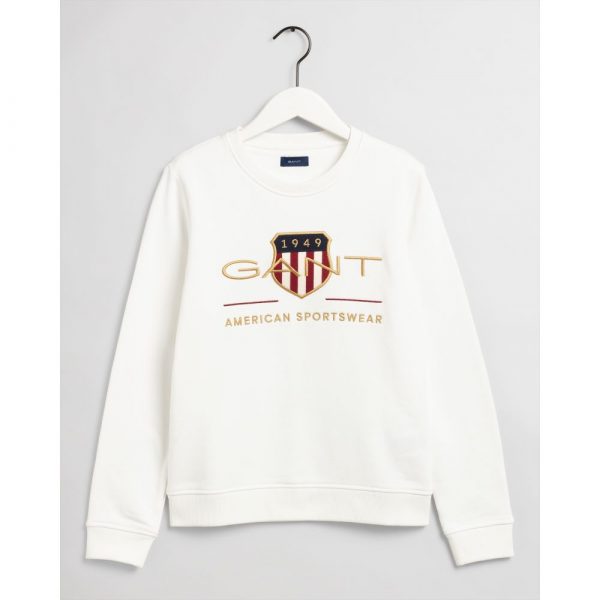 Gant Woman Archive Shield C-Neck Eggshell