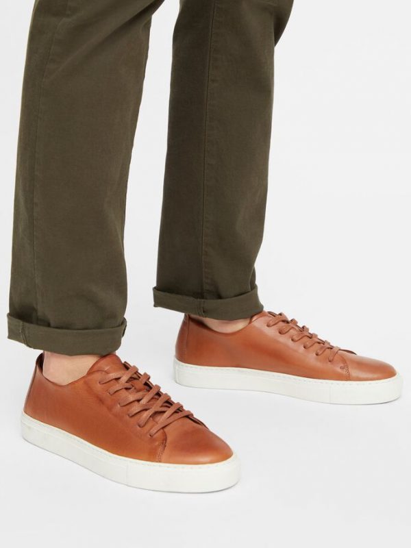 Bianco Biajay Leather Sneaker Cognac