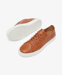 Bianco Biajay Leather Sneaker Cognac