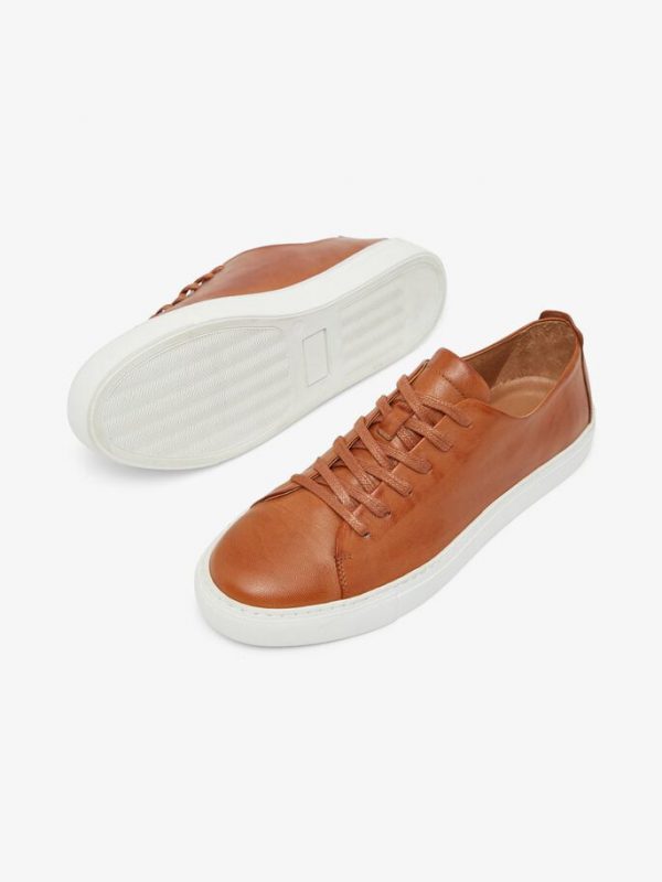 Bianco Biajay Leather Sneaker Cognac