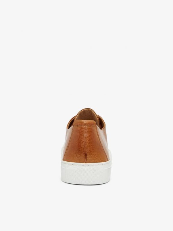 Bianco Biajay Leather Sneaker Cognac