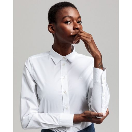 Gant Woman Solid Stretch Shirt White