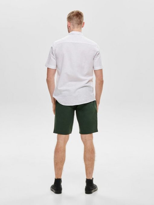 Only & Sons Caiden Life Linen Solid Shirt White