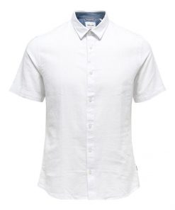 Only & Sons Caiden Life Linen Solid Shirt White