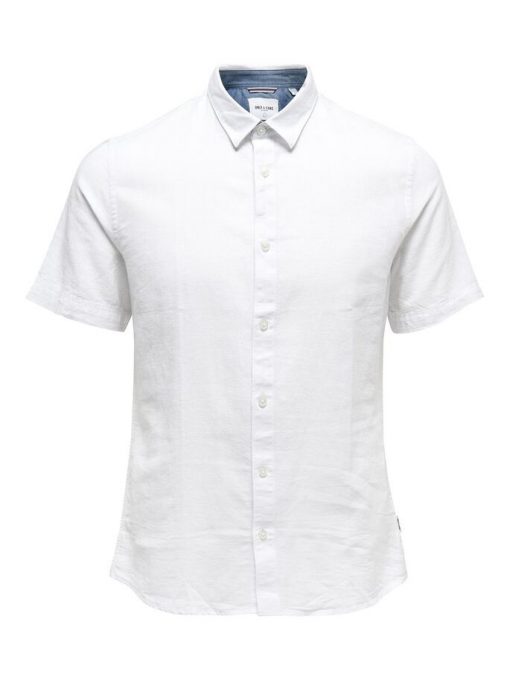 Only & Sons Caiden Life Linen Solid Shirt White