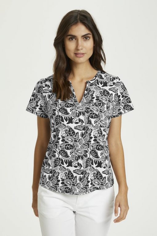Part Two Gesina T-shirt Black Block Print
