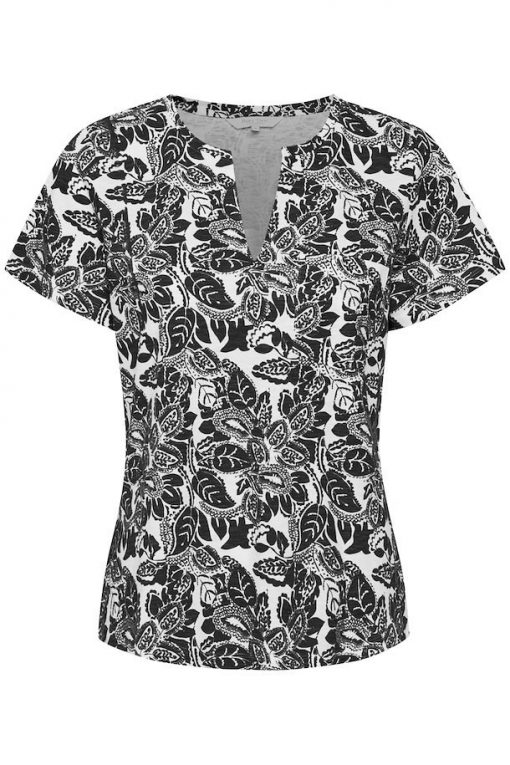 Part Two Gesina T-shirt Black Block Print