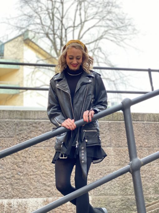 Human Scales Unisex Emelie Leather Jacket Black