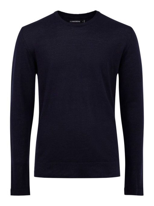 J.Lindeberg Newman Linen Merino Sweater Navy