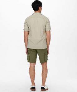 Only & Sons Steve Seersucker Shirt Pelican