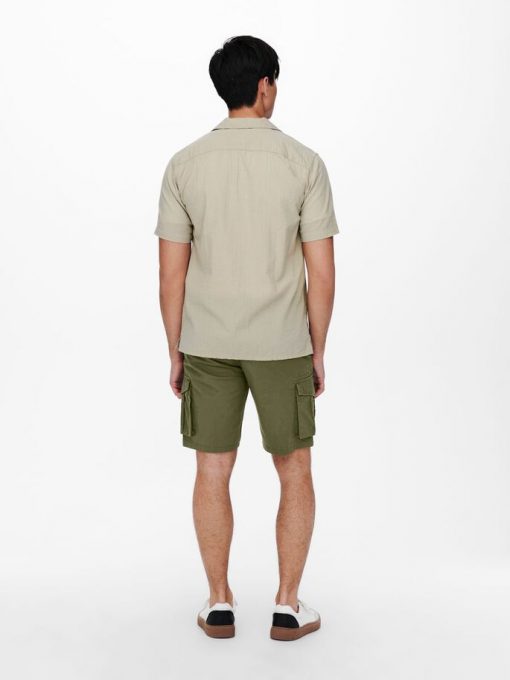 Only & Sons Steve Seersucker Shirt Pelican
