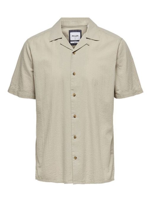 Only & Sons Steve Seersucker Shirt Pelican