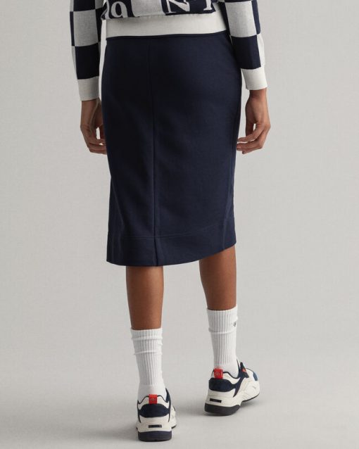 Gant Woman Zip Jersey Skirt Evening Blue
