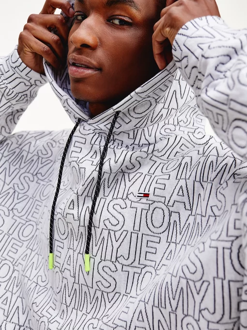 Tommy Jeans Tommy Aop Hoodie White