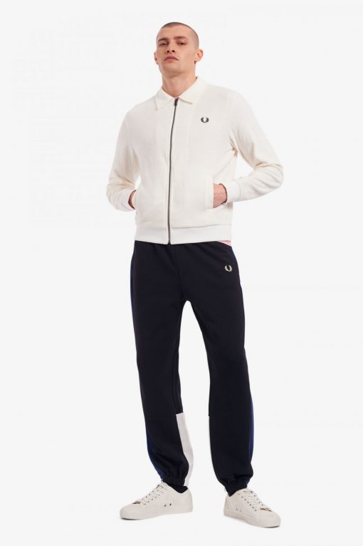 Fred Perry Towelling Track Jacket White