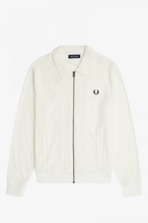 Fred Perry Towelling Track Jacket White