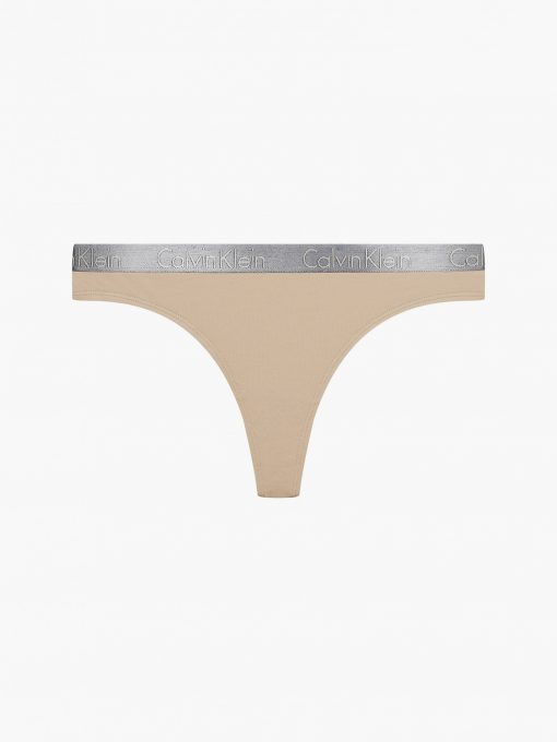 Calvin klein Radiant Cotton Thong Charming Khaki