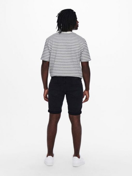 Only & Sons Ply Life Denim Shorts Black