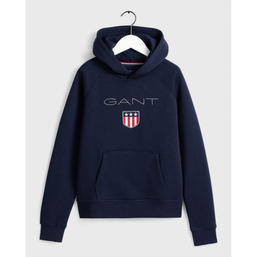 Gant Teens Shield Hoodie Evening Blue