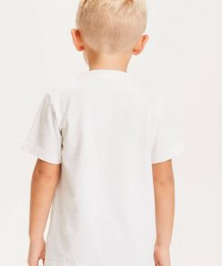 Knowledge Cotton Apparel Flax Owl Tee Bright White