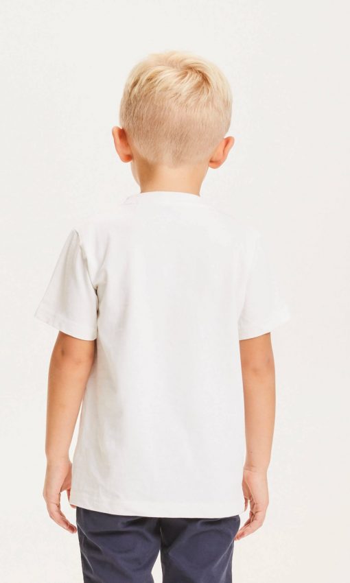 Knowledge Cotton Apparel Flax Owl Tee Bright White