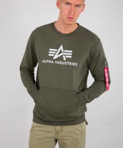 Alpha Industries 3D Logo Sweater Dark Olive