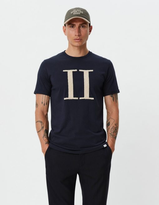 Les Deux Encore Bouclé T-Shirt Dark Navy