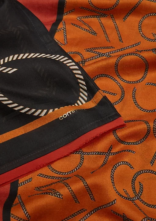 Comma, paisley Scarf Black