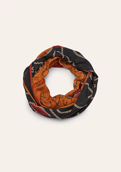 Comma, paisley Scarf Black