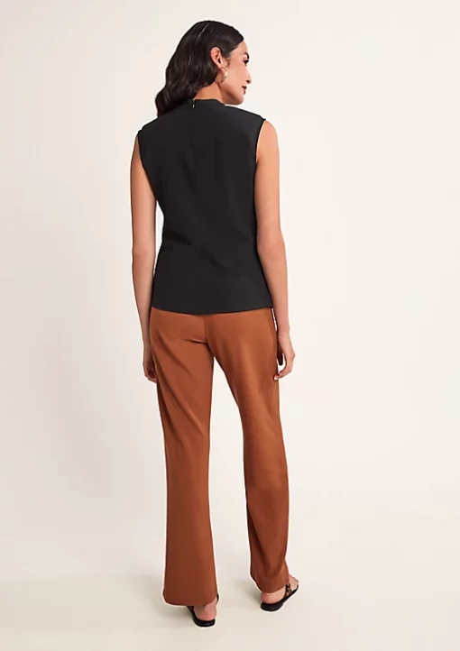 Comma, Sleeveless Top Black