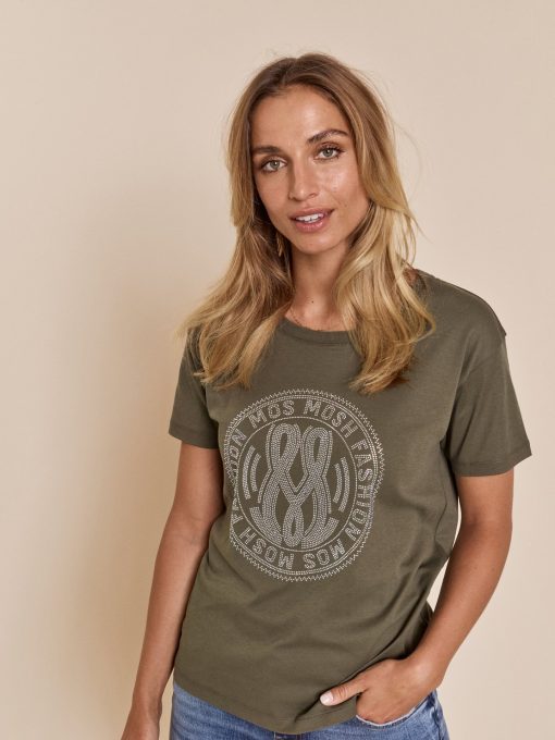 Mos Mosh Leah Holi SS Tee Grape Leaf
