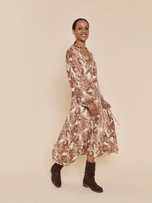 Mos Mosh Valley Poppy Dress Woodsmoke